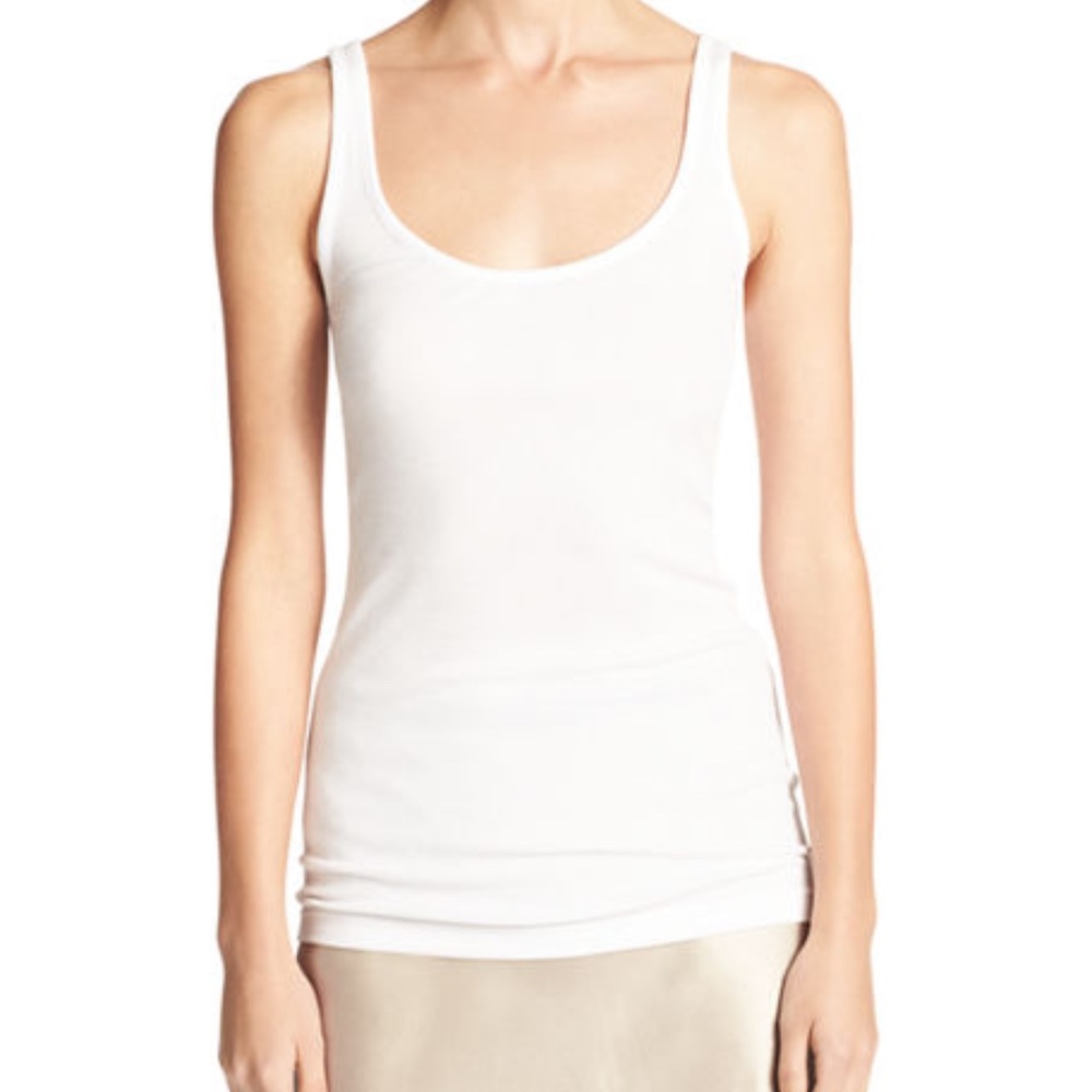 Vince White Scoop Neck Tank Size Large